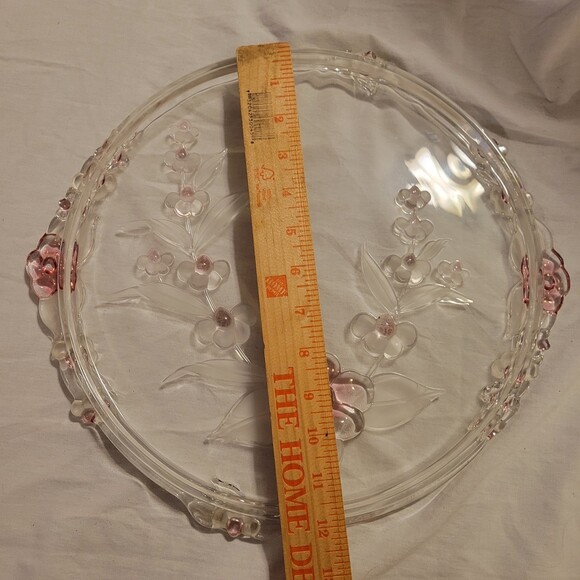 Mikasa Toska Original Walther Glass 12" Cake Plate Cherry Blossom Spring - Picture 6 of 7